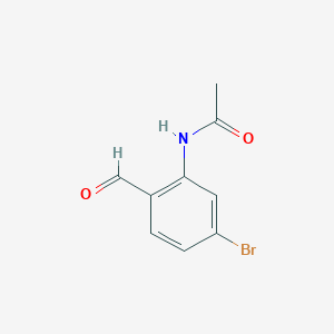 molecular formula C9H8BrNO2 B2654277 乙酰-5-溴-2-甲酰苯胺 CAS No. 2137779-54-3