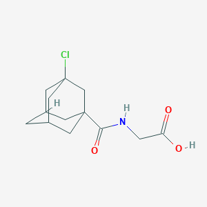 molecular formula C13H18ClNO3 B2654283 2-[(3-Chloroadamantan-1-yl)formamido]acetic acid CAS No. 750608-09-4