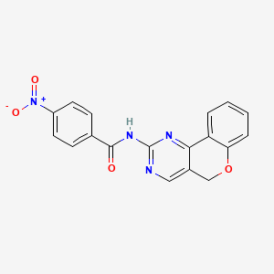 molecular formula C18H12N4O4 B2654284 N-(5H-chromeno[4,3-d]pyrimidin-2-yl)-4-nitrobenzenecarboxamide CAS No. 882747-75-3