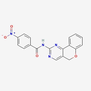 molecular formula C18H12N4O4 B2654284 N-(5H-chromeno[4,3-d]pyrimidin-2-yl)-4-硝基苯甲酰胺 CAS No. 882747-75-3