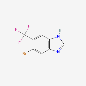 molecular formula C8H4BrF3N2 B2654286 1H-Benzimidazole, 6-bromo-5-(trifluoromethyl)- CAS No. 1008361-62-3