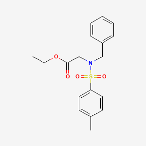 molecular formula C18H21NO4S B2654290 Ethyl 2-[benzyl-(4-methylphenyl)sulfonylamino]acetate CAS No. 197958-49-9