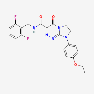 molecular formula C21H19F2N5O3 B2654297 N-(2,6-difluorobenzyl)-8-(4-ethoxyphenyl)-4-oxo-4,6,7,8-tetrahydroimidazo[2,1-c][1,2,4]triazine-3-carboxamide CAS No. 946311-90-6