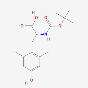 molecular formula C16H23NO5 B2654298 (R)-2-((tert-butoxycarbonyl)amino)-3-(4-hydroxy-2,6-dimethylphenyl)propanoic acid CAS No. 111633-04-6