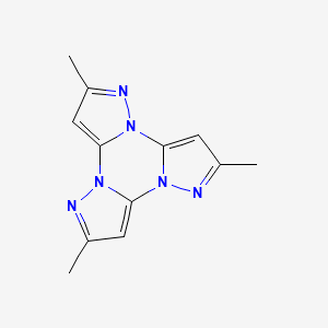 molecular formula C12H12N6 B2654311 2,6,10-Trimethyltripyrazolo[1,5-a:1',5'-c:-1'',5''-e][1,3,5]triazine CAS No. 18211-68-2
