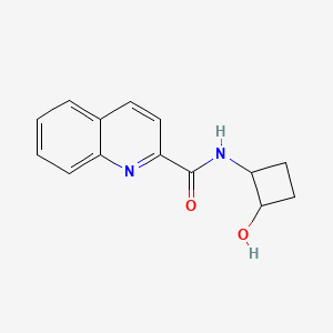 molecular formula C14H14N2O2 B2654313 N-(2-羟基环丁基)喹啉-2-甲酰胺 CAS No. 2199517-17-2