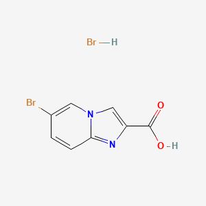 molecular formula C8H6Br2N2O2 B2654316 6-Bromoimidazo[1,2-a]pyridine-2-carboxylic acid hydrobromide CAS No. 725234-40-2