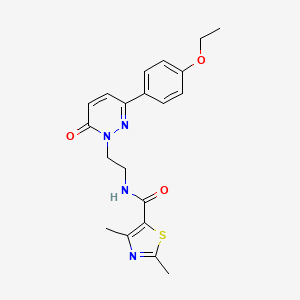 molecular formula C20H22N4O3S B2654317 N-(2-(3-(4-乙氧基苯基)-6-氧代吡哒嗪-1(6H)-基)乙基)-2,4-二甲基噻唑-5-甲酰胺 CAS No. 921806-02-2