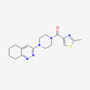 molecular formula C17H21N5OS B2654327 (2-Methylthiazol-4-yl)(4-(5,6,7,8-tetrahydrocinnolin-3-yl)piperazin-1-yl)methanone CAS No. 2034320-67-5
