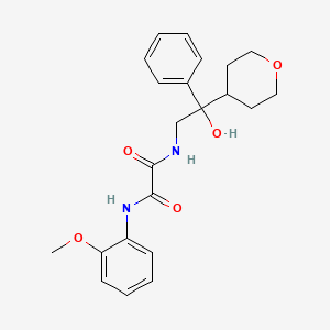 molecular formula C22H26N2O5 B2654332 N1-(2-hydroxy-2-phenyl-2-(tetrahydro-2H-pyran-4-yl)ethyl)-N2-(2-methoxyphenyl)oxalamide CAS No. 2034331-12-7