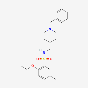 molecular formula C22H30N2O3S B2654333 N-((1-benzylpiperidin-4-yl)methyl)-2-ethoxy-5-methylbenzenesulfonamide CAS No. 953261-27-3
