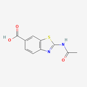 molecular formula C10H8N2O3S B2654340 2-Acetylamino-benzothiazole-6-carboxylic acid CAS No. 100817-94-5