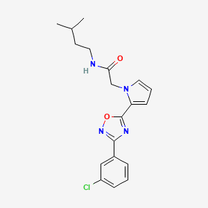 molecular formula C19H21ClN4O2 B2654344 2-{2-[3-(3-氯苯基)-1,2,4-恶二唑-5-基]-1H-吡咯-1-基}-N-(3-甲基丁基)乙酰胺 CAS No. 1260920-48-6