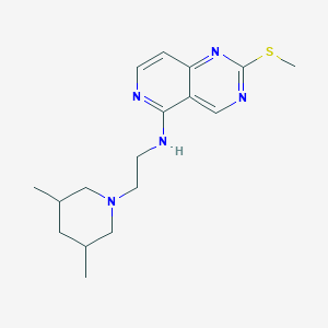 molecular formula C17H25N5S B2654355 N-[2-(3,5-Dimethylpiperidin-1-yl)ethyl]-2-methylsulfanylpyrido[4,3-d]pyrimidin-5-amine CAS No. 2418643-45-3