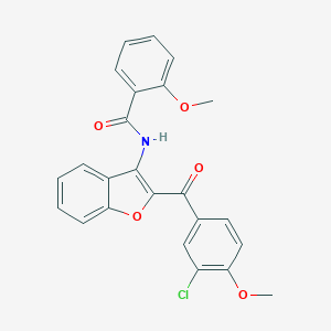 molecular formula C24H18ClNO5 B265436 N-[2-(3-chloro-4-methoxybenzoyl)-1-benzofuran-3-yl]-2-methoxybenzamide 