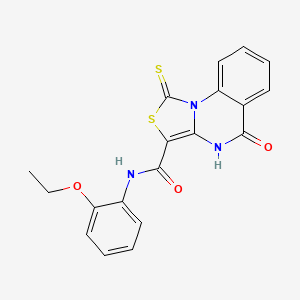 molecular formula C19H15N3O3S2 B2654363 N-(2-乙氧基苯基)-5-氧代-1-硫代-4,5-二氢-1H-噻唑并[3,4-a]喹唑啉-3-甲酰胺 CAS No. 1111063-59-2