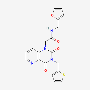 molecular formula C19H16N4O4S B2654365 2-(2,4-dioxo-3-(thiophen-2-ylmethyl)-3,4-dihydropyrido[3,2-d]pyrimidin-1(2H)-yl)-N-(furan-2-ylmethyl)acetamide CAS No. 955800-93-8