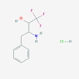 molecular formula C10H13ClF3NO B2654367 3-Amino-1,1,1-trifluoro-4-phenylbutan-2-ol hydrochloride CAS No. 123206-13-3
