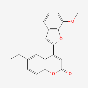 molecular formula C21H18O4 B2654389 4-(7-methoxy-1-benzofuran-2-yl)-6-(propan-2-yl)-2H-chromen-2-one CAS No. 858766-76-4