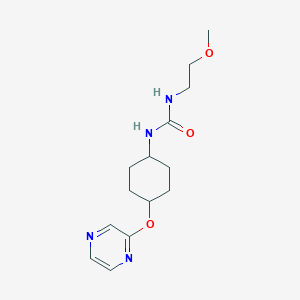 molecular formula C14H22N4O3 B2654403 1-(2-Methoxyethyl)-3-((1r,4r)-4-(pyrazin-2-yloxy)cyclohexyl)urea CAS No. 2034580-05-5