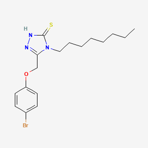 molecular formula C17H24BrN3OS B2654410 5-(4-Bromo-phenoxymethyl)-4-octyl-4H-[1,2,4]triazole-3-thiol CAS No. 748776-61-6