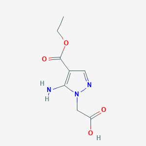 molecular formula C8H11N3O4 B2654416 2-[4-(ethoxycarbonyl)-5-imino-2,5-dihydro-1H-pyrazol-1-yl]acetic acid CAS No. 1355694-40-4