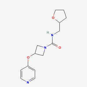 molecular formula C14H19N3O3 B2654419 N-(Oxolan-2-ylmethyl)-3-pyridin-4-yloxyazetidine-1-carboxamide CAS No. 2380069-73-6