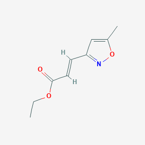 molecular formula C9H11NO3 B2654420 3-[5-Methylisoxazol-3-yl]acrylic acid ethyl ester CAS No. 1065478-58-1
