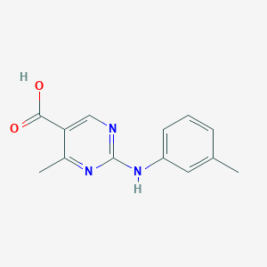 B2654427 4-Methyl-2-[(3-methylphenyl)amino]pyrimidine-5-carboxylic acid CAS No. 941236-36-8
