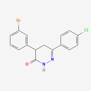 molecular formula C16H12BrClN2O B2654435 4-(3-溴苯基)-6-(4-氯苯基)-4,5-二氢-3(2H)-吡啶酮 CAS No. 344282-71-9