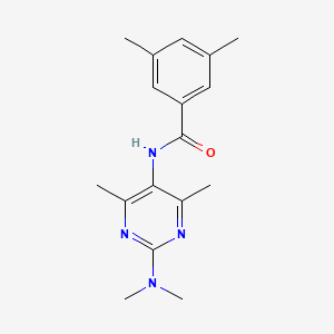 N-(2-(dimethylamino)-4,6-dimethylpyrimidin-5-yl)-3,5-dimethylbenzamide