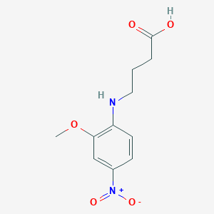 molecular formula C11H14N2O5 B2654461 4-[(2-Methoxy-4-nitrophenyl)amino]butanoic acid CAS No. 1016703-35-7