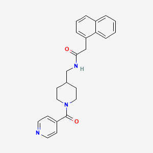 molecular formula C24H25N3O2 B2654463 N-((1-异烟酰基哌啶-4-基)甲基)-2-(萘-1-基)乙酰胺 CAS No. 1396747-64-0