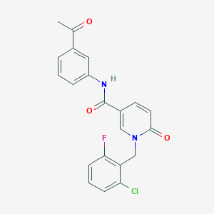 molecular formula C21H16ClFN2O3 B2654465 N-(3-乙酰苯基)-1-(2-氯-6-氟苄基)-6-氧代-1,6-二氢吡啶-3-甲酰胺 CAS No. 899970-29-7