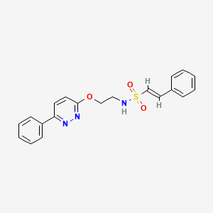 molecular formula C20H19N3O3S B2654468 (E)-2-phenyl-N-(2-((6-phenylpyridazin-3-yl)oxy)ethyl)ethenesulfonamide CAS No. 1207062-20-1