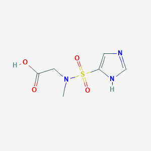 molecular formula C6H9N3O4S B2654472 [(1H-咪唑-5-磺酰基)(甲基)氨基]乙酸 CAS No. 899699-51-5