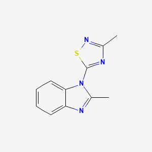 3-Methyl-5-(2-methylbenzimidazol-1-yl)-1,2,4-thiadiazole