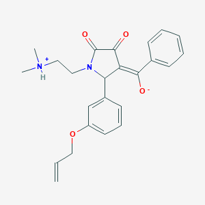 molecular formula C24H26N2O4 B265448 (E)-[1-[2-(dimethylazaniumyl)ethyl]-4,5-dioxo-2-(3-prop-2-enoxyphenyl)pyrrolidin-3-ylidene]-phenylmethanolate 