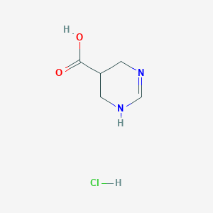 molecular formula C5H9ClN2O2 B2654493 1,4,5,6-Tetrahydropyrimidine-5-carboxylic acid hydrochloride CAS No. 146436-66-0