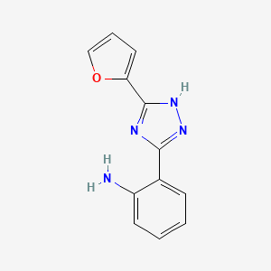 molecular formula C12H10N4O B2654496 2-[5-(furan-2-yl)-4H-1,2,4-triazol-3-yl]aniline CAS No. 104615-64-7