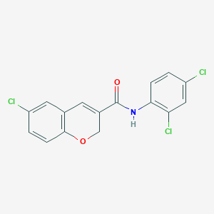 molecular formula C16H10Cl3NO2 B2654499 6-chloro-N-(2,4-dichlorophenyl)-2H-chromene-3-carboxamide CAS No. 338761-06-1