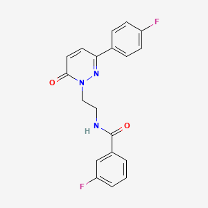 molecular formula C19H15F2N3O2 B2654504 3-fluoro-N-(2-(3-(4-fluorophenyl)-6-oxopyridazin-1(6H)-yl)ethyl)benzamide CAS No. 921850-29-5