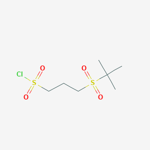 molecular formula C7H15ClO4S2 B2654505 3-(tert-Butylsulfonyl)propane-1-sulfonyl chloride CAS No. 1823320-70-2