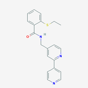 molecular formula C20H19N3OS B2654512 N-([2,4'-bipyridin]-4-ylmethyl)-2-(ethylthio)benzamide CAS No. 2034578-50-0
