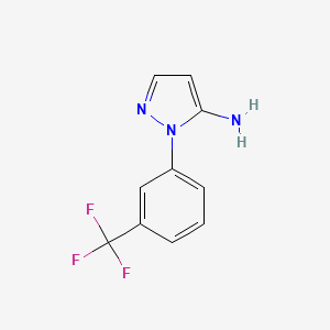 molecular formula C10H8F3N3 B2654525 2-(3-Trifluoromethylphenyl)-2H-pyrazol-3-ylamine CAS No. 78119-07-0