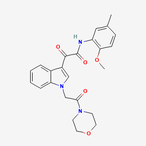 molecular formula C24H25N3O5 B2654536 N-(2-甲氧基-5-甲基苯基)-2-(1-(2-吗啉-2-氧代乙基)-1H-吲哚-3-基)-2-氧代乙酰胺 CAS No. 872857-58-4