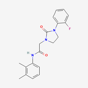 molecular formula C19H20FN3O2 B2654540 N-(2,3-二甲苯基)-2-(3-(2-氟苯基)-2-氧代咪唑烷-1-基)乙酰胺 CAS No. 1251562-56-7