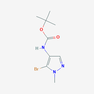 molecular formula C9H14BrN3O2 B2654542 Tert-butyl N-(5-bromo-1-methylpyrazol-4-yl)carbamate CAS No. 2109725-25-7