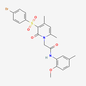2-[3-[(4-bromophenyl)sulfonyl]-4,6-dimethyl-2-oxopyridin-1(2H)-yl]-N-(2-methoxy-5-methylphenyl)acetamide