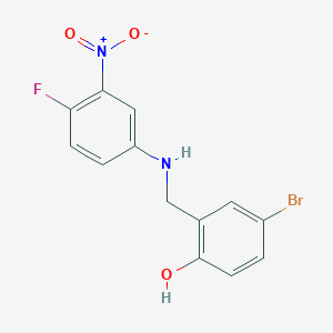 molecular formula C13H10BrFN2O3 B2654551 4-Bromo-2-[(4-fluoro-3-nitroanilino)methyl]benzenol CAS No. 868256-48-8